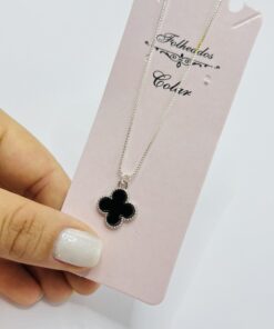 Colar Releitura Van-Cleef Prata