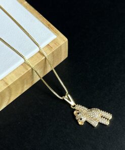 Colar Urso Cravejado