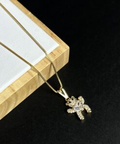 Colar Urso Cravejado