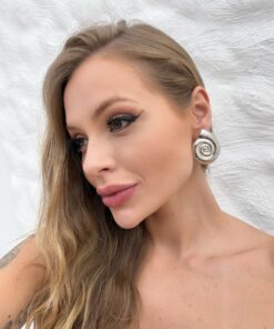 Brinco Bijoux Premium Caracol Dourado / Prata