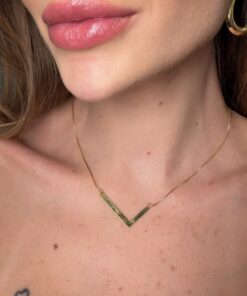 Colar Letra Inicial Lisa- Dourada