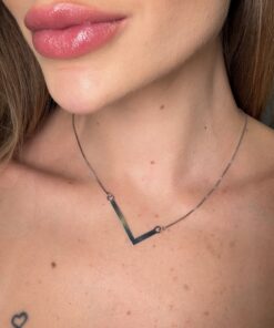 Colar Letra Inicial Lisa – Niquel Free