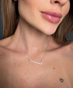 Colar Letra Inicial Cravejada – Niquel Free