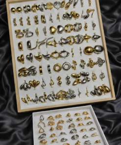 100 ANEIS SORTIDOS DOURADO / PRATA