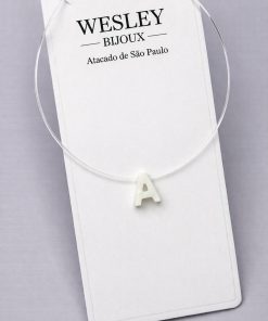 Colar Madrepérola Nylon Inicial