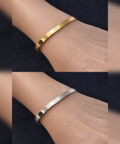 Bracelete Aço Inox Dourado / Prata