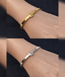 Bracelete Aço Inox Dourado / Prata