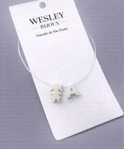 Colar Madre Pérola Menina + Letra Inicial