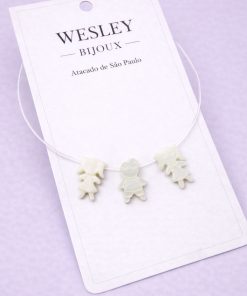 Colar Madrepérola Nylon 2 Meninas 1 Menino