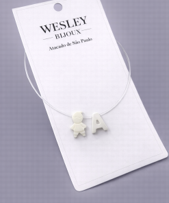 Colar Madre Pérola Menino + Letra Inicial