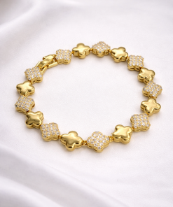 Pulseira Semijoa Elegance Trevo Brilhante