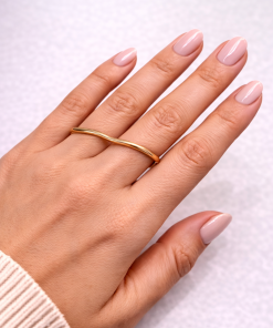 Anel Duplo Bijoux Premium Dourado