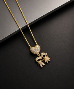 Colar Folheado Cravejado Casal