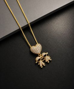 Colar Folheado Cravejado 2 Meninos