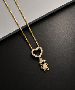 Colar Folheado Cravejado Filho