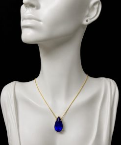 Colar Pedra Fusion Gota Azul BIC