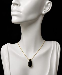 Colar Pedra Fusion Gota Preta
