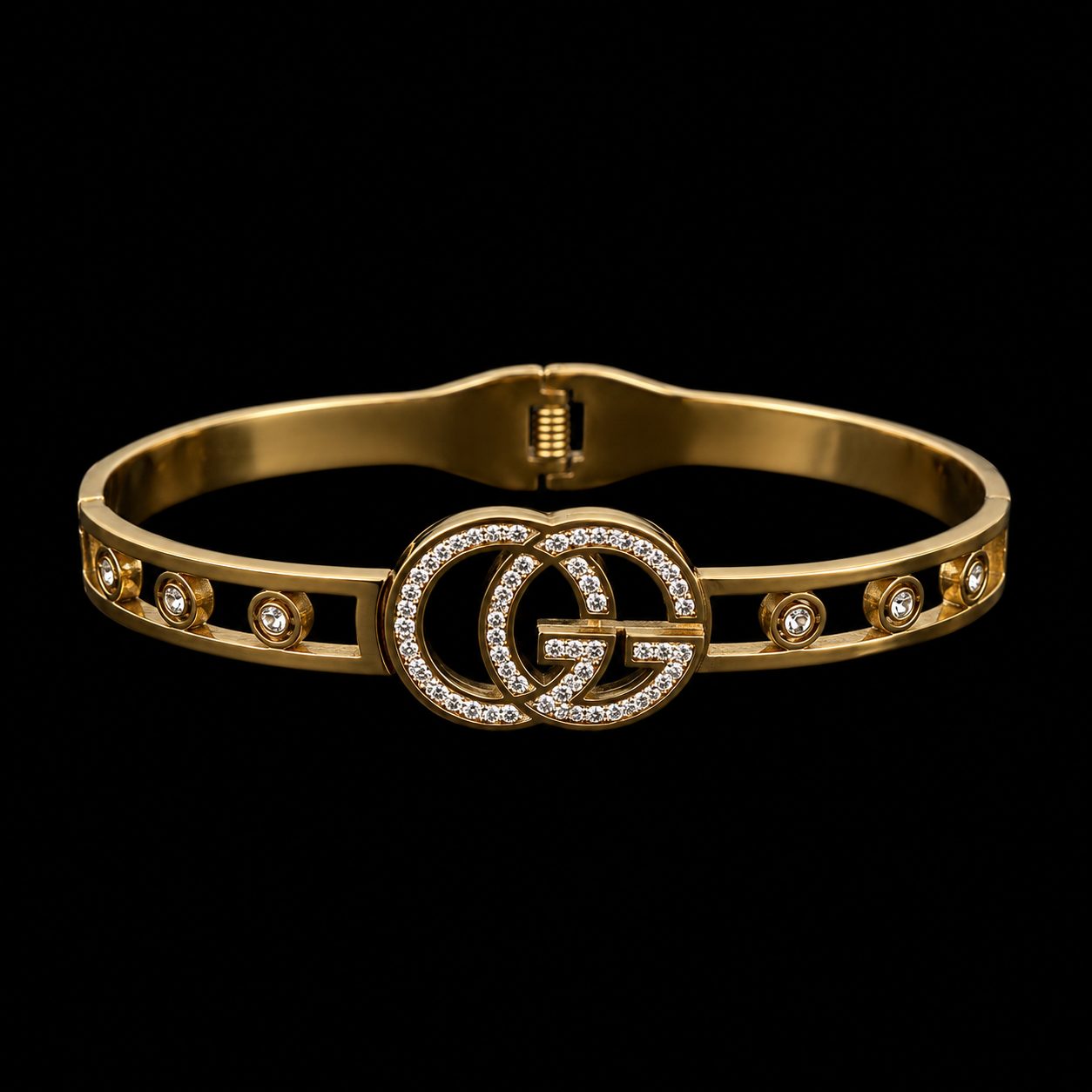 Bracelete Aço Inox Dourado 001