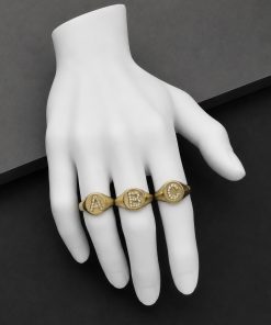 Anel Bijoux Premium Cravejado Inicial 001