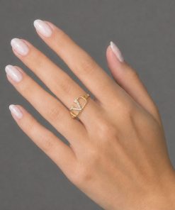 Anel Cravejado Bijoux Premium Dourado 002