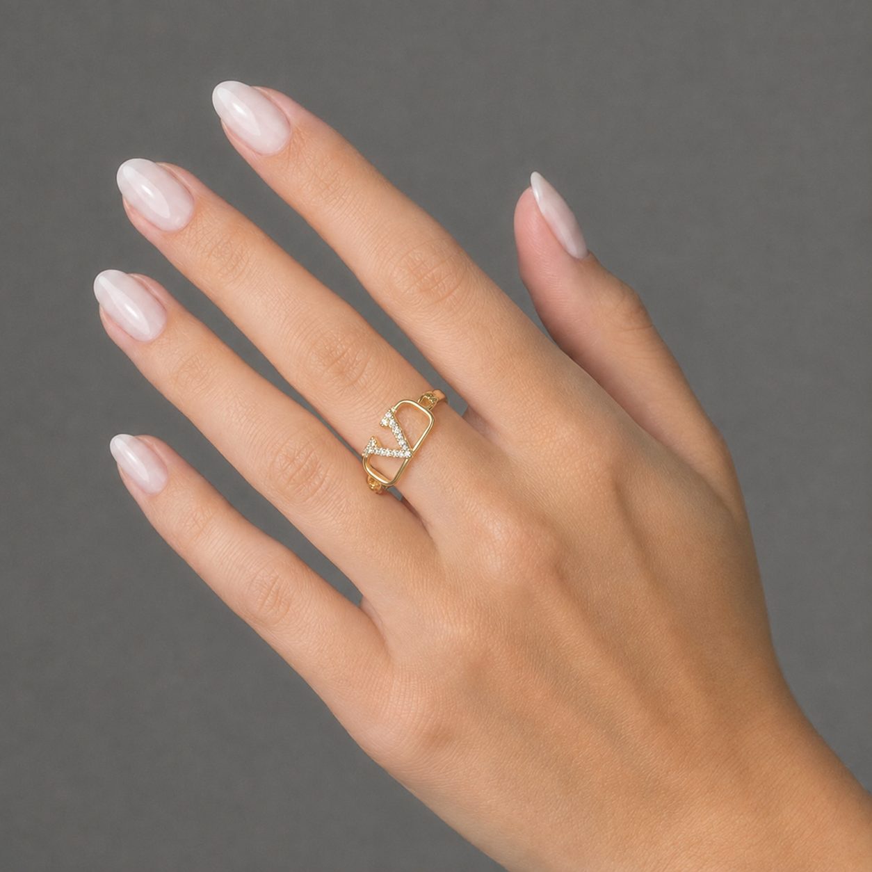 Anel Cravejado Bijoux Premium Dourado 002