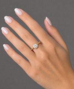 Anel Cravejado Bijoux Premium Dourado Inspiração Virgínia 003
