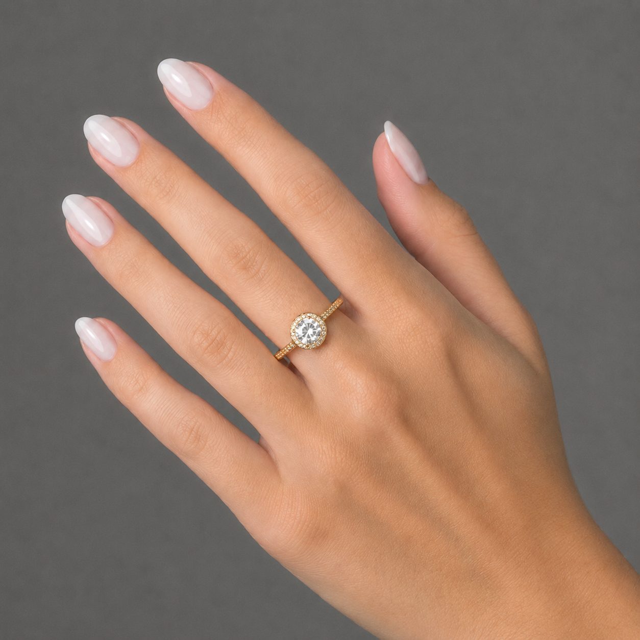 Anel Cravejado Bijoux Premium Dourado Inspiração Virgínia 003