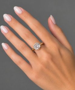 Anel Cravejado Bijoux Premium Dourado Inspiração Virgínia 004