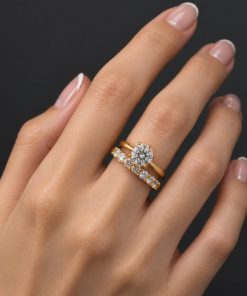 Duplo-Anel Bijoux Premium Dourado Inspiração Virgínia 008