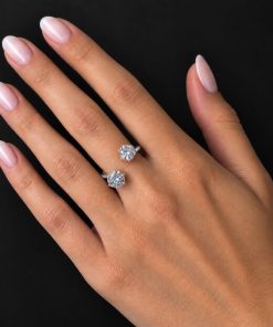 Anel Ponto de Luz Bijoux Premium Prata Inspiração Virgínia 007