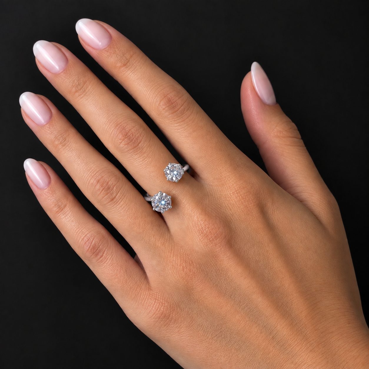 Anel Ponto de Luz Bijoux Premium Prata Inspiração Virgínia 007
