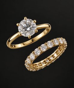 Duplo-Anel Bijoux Premium Dourado Inspiração Virgínia 008