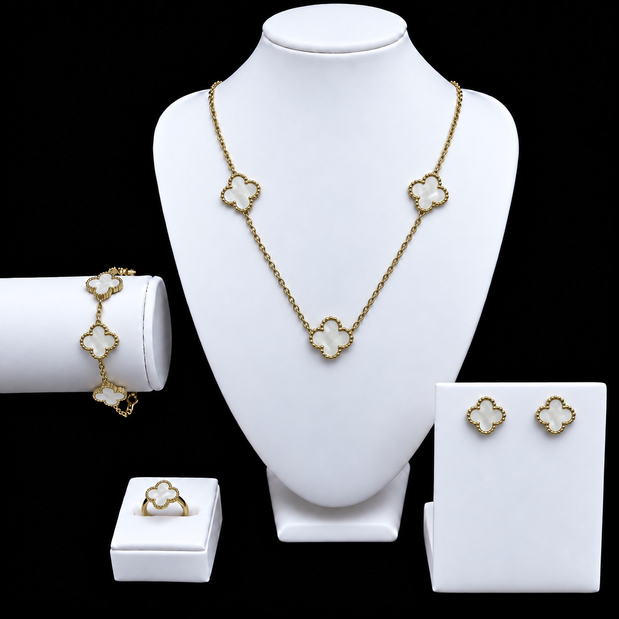 Conjunto Aço Inox Van Cleef branco 002