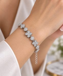 Pulseira Semijoia Cravejada Níquel 01