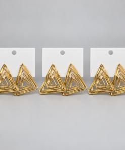 Kit 3 Brincos Bijoux Premium Dourado 26