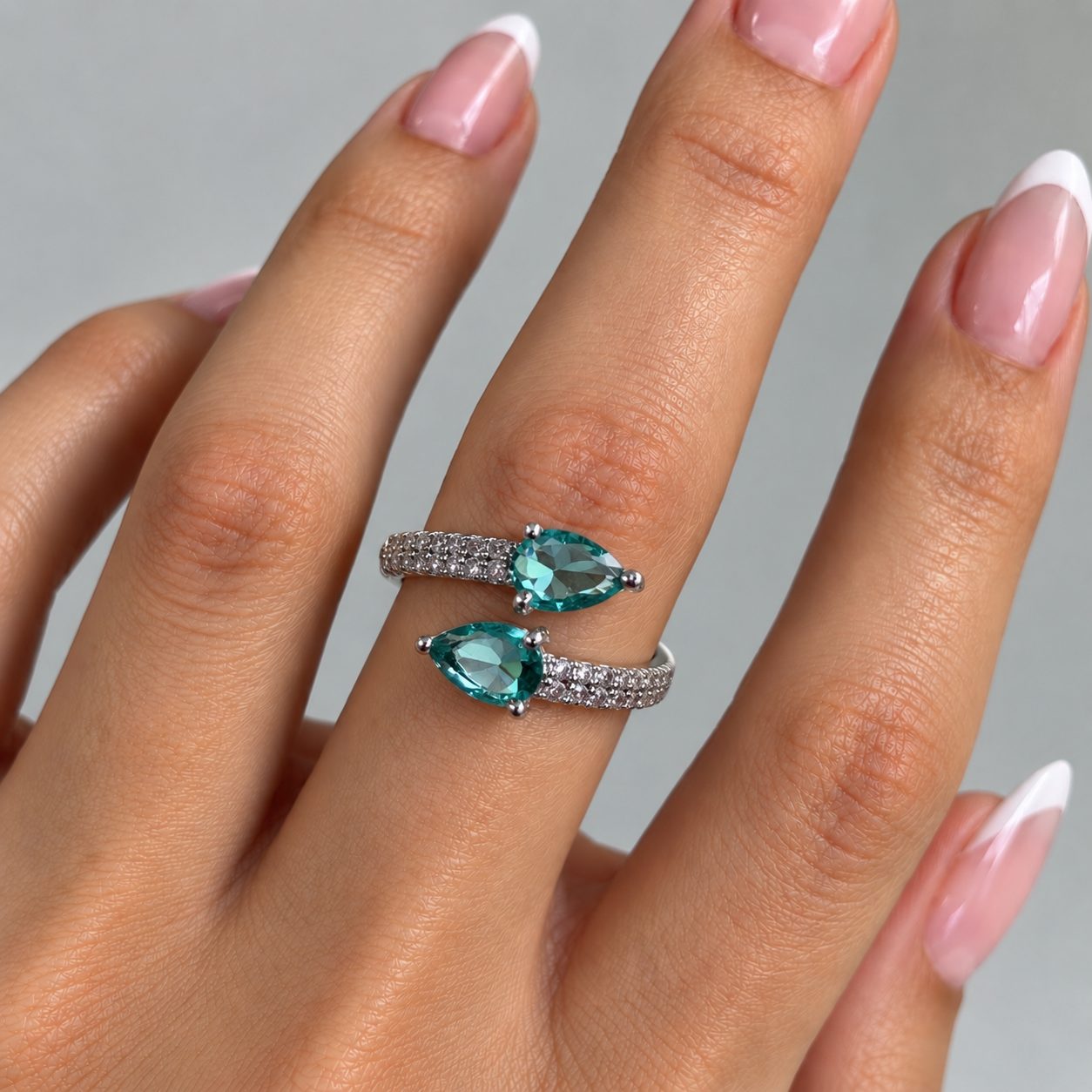Anel Regulável Bijoux Premium Prata 005