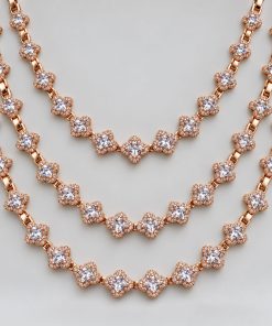 Kit 3 Pulseiras Semijoia Cravejada Dourado 003