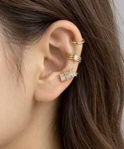 Trio Fake Piercing Bijoux Premium Dourado 009