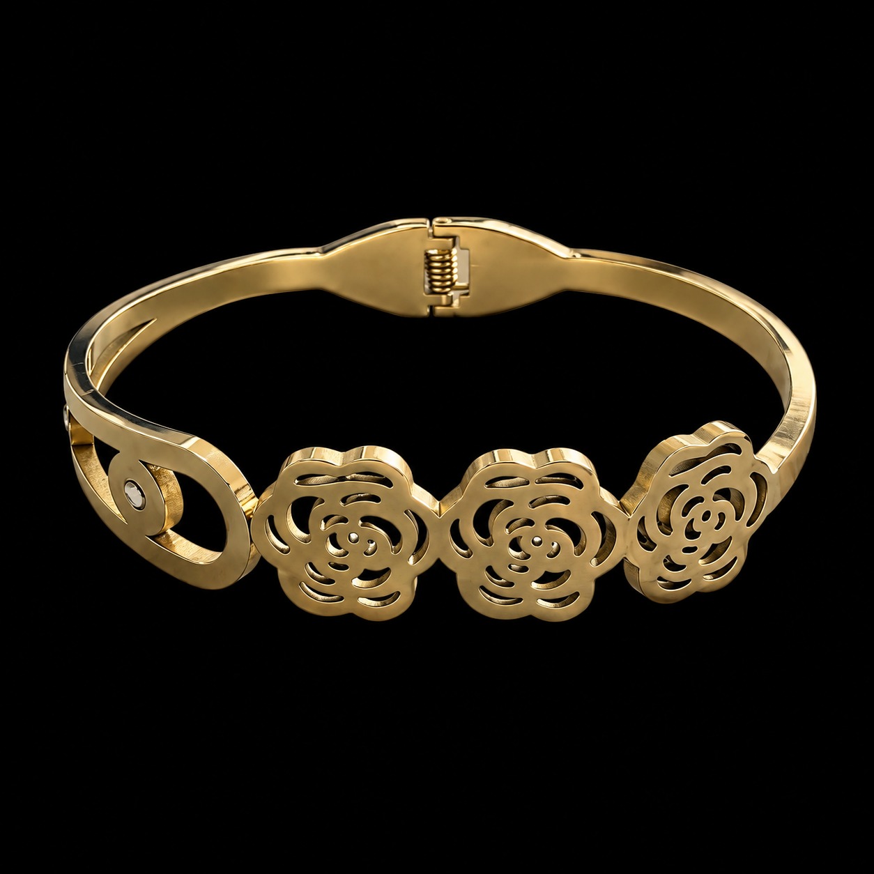 Bracelete Aço Inox dourado 041