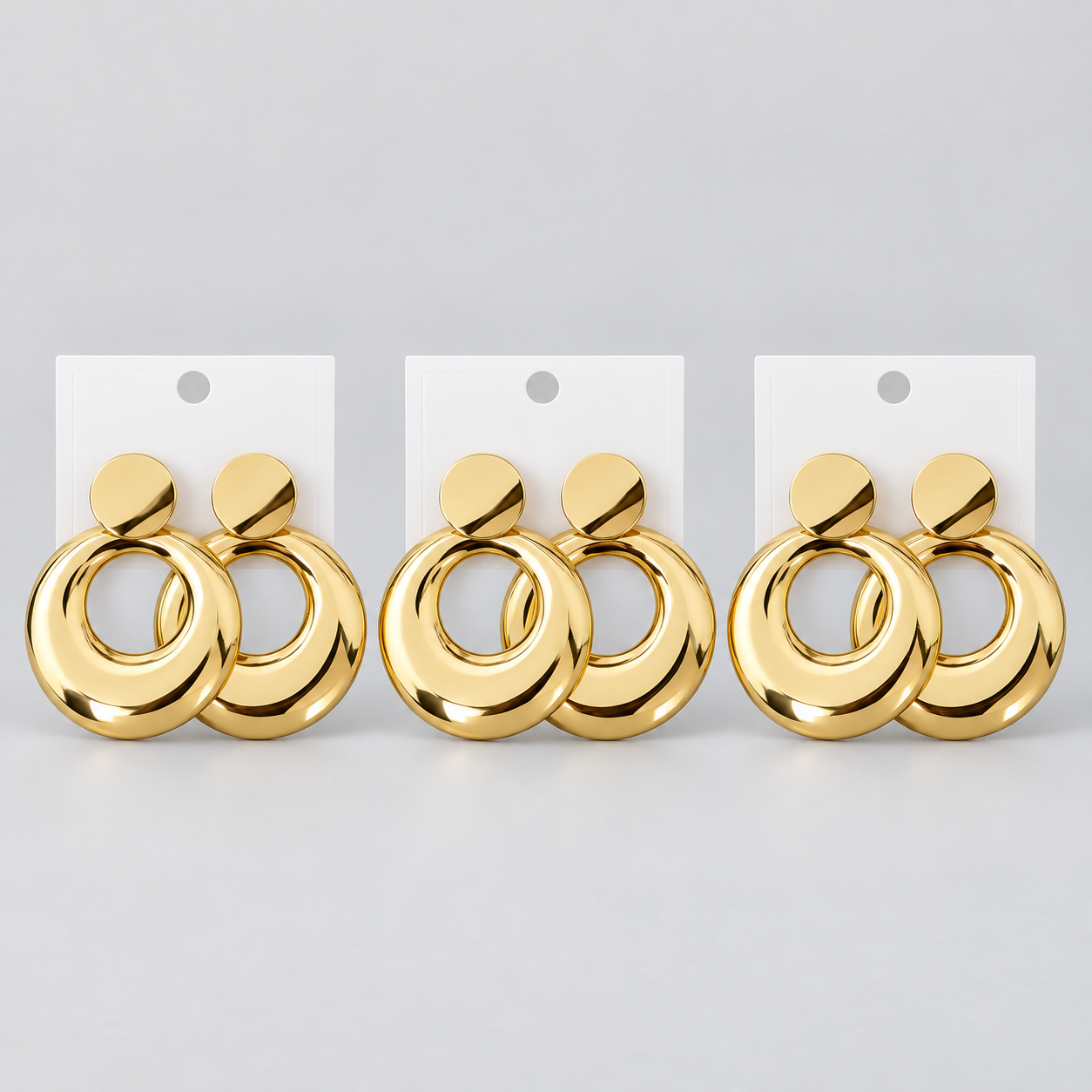 Kit 3 Brincos Bijoux Premium Dourado 56