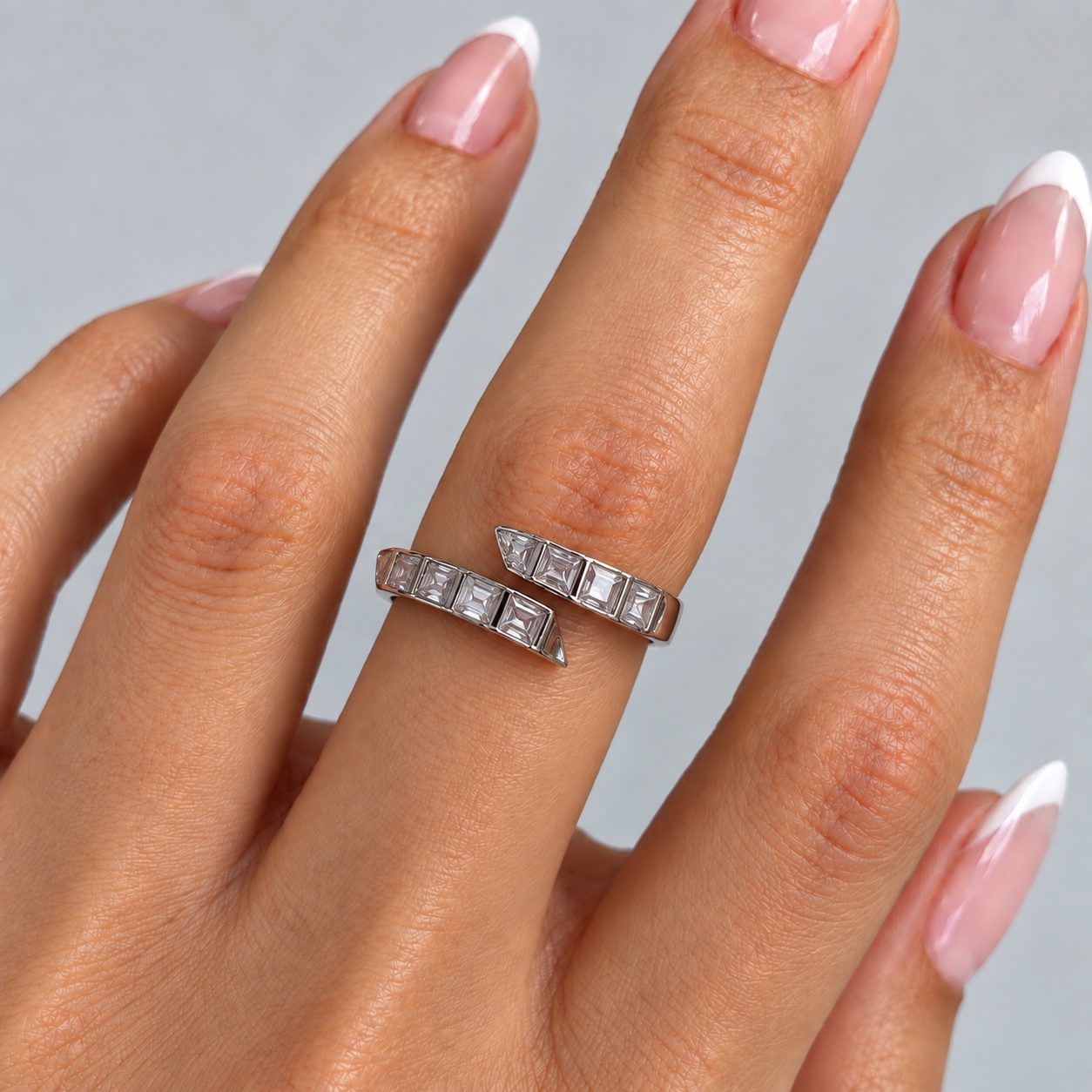 Anel Regulável Bijoux Premium Prata 020