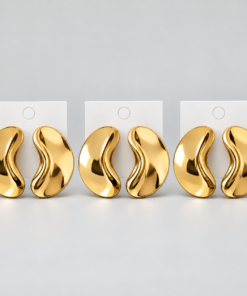 Kit 3 Brincos Bijoux Premium Dourado 50
