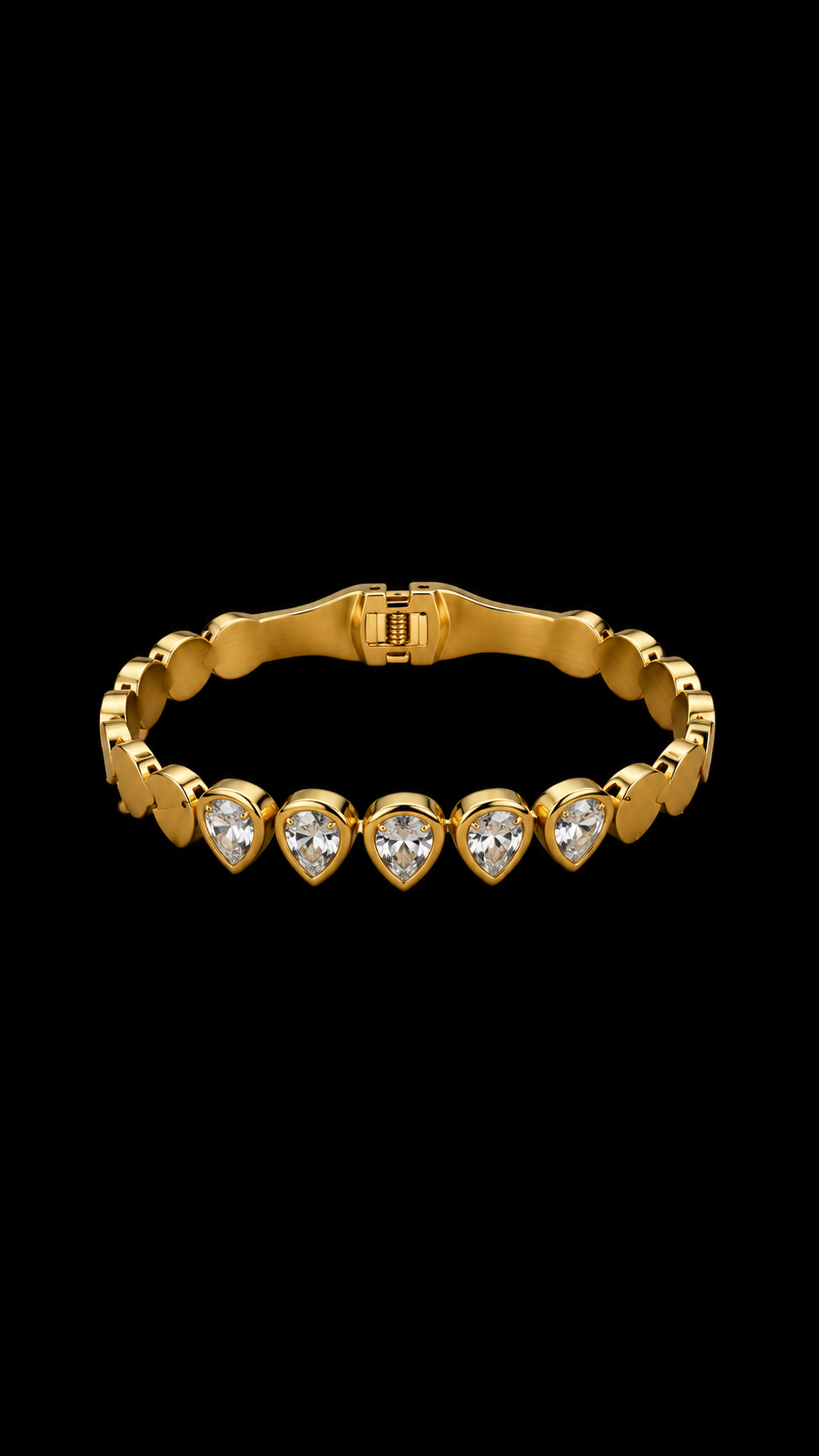 Bracelete Aço Inox Dourado 017