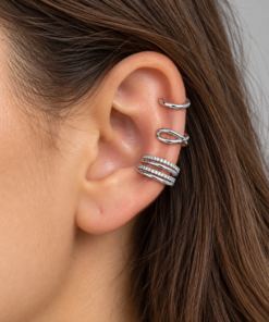 Trio Fake Piercing Bijoux Premium Prata 002