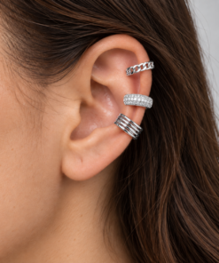 Trio Fake Piercing Bijoux Premium Prata 016