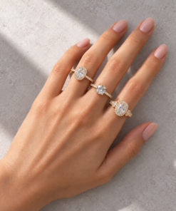 3 Anéis Regulável Bijoux Premium Dourado Coleção 7
