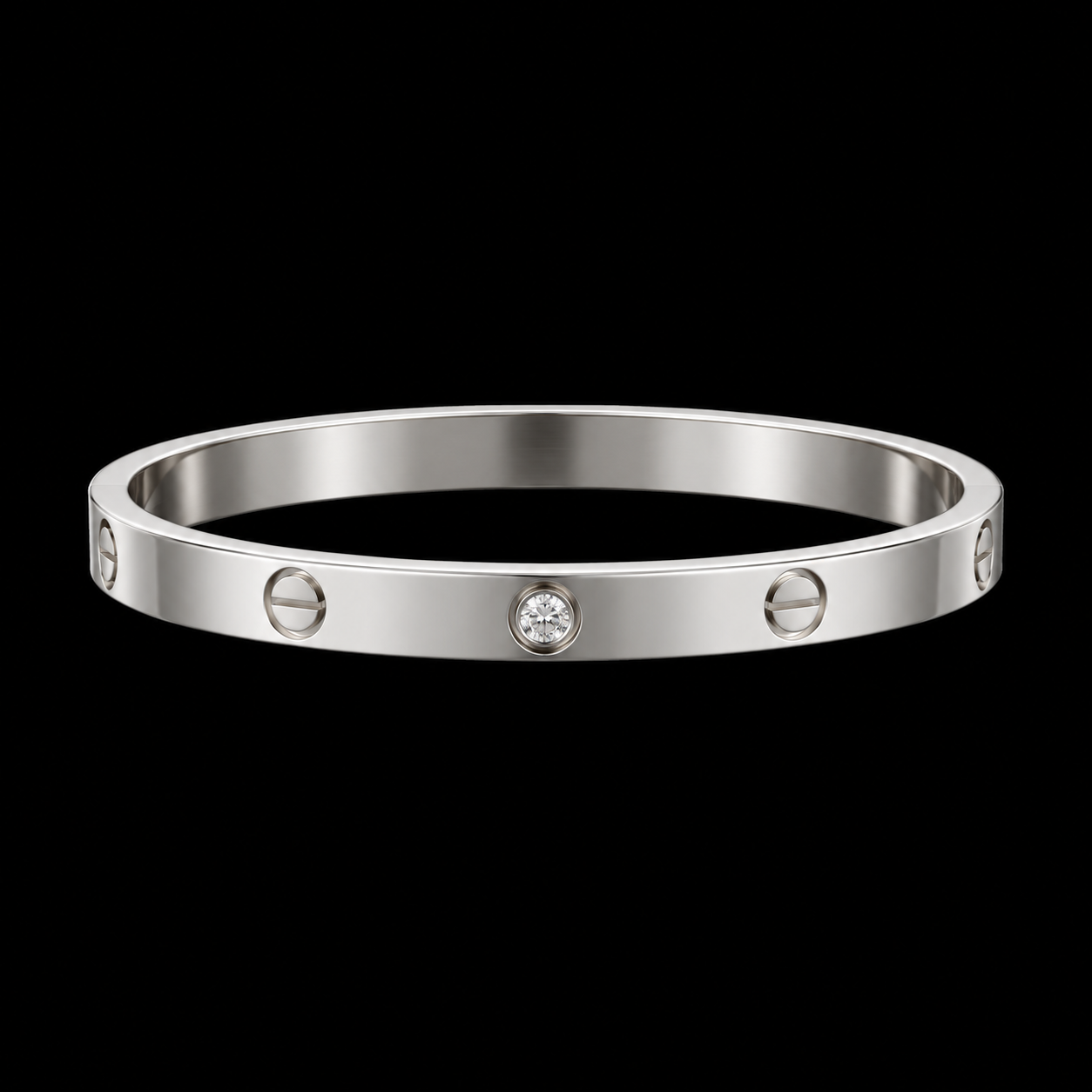 Bracelete Aço Inox Prata 050