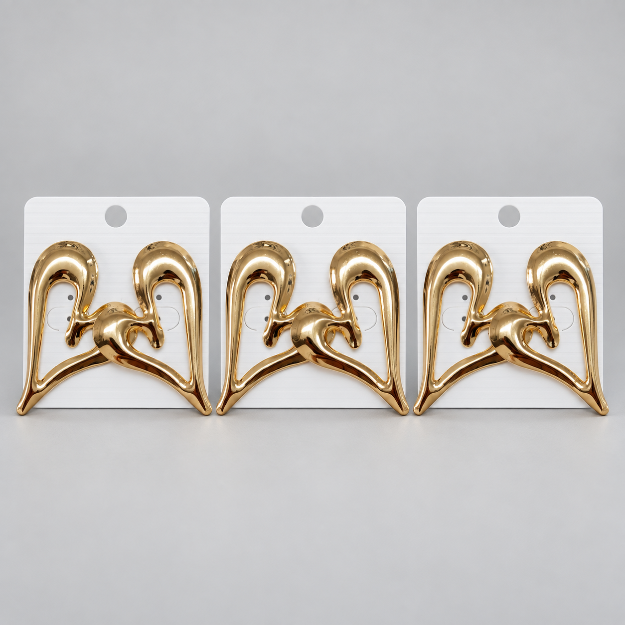 Kit 3 Brincos Bijoux Premium Dourado 20