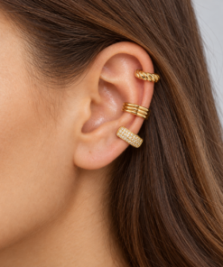 Trio Fake Piercing Bijoux Premium Dourado 011