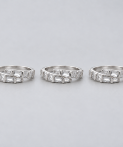 kit 3 Anéis Regulável Bijoux Premium Prata 002